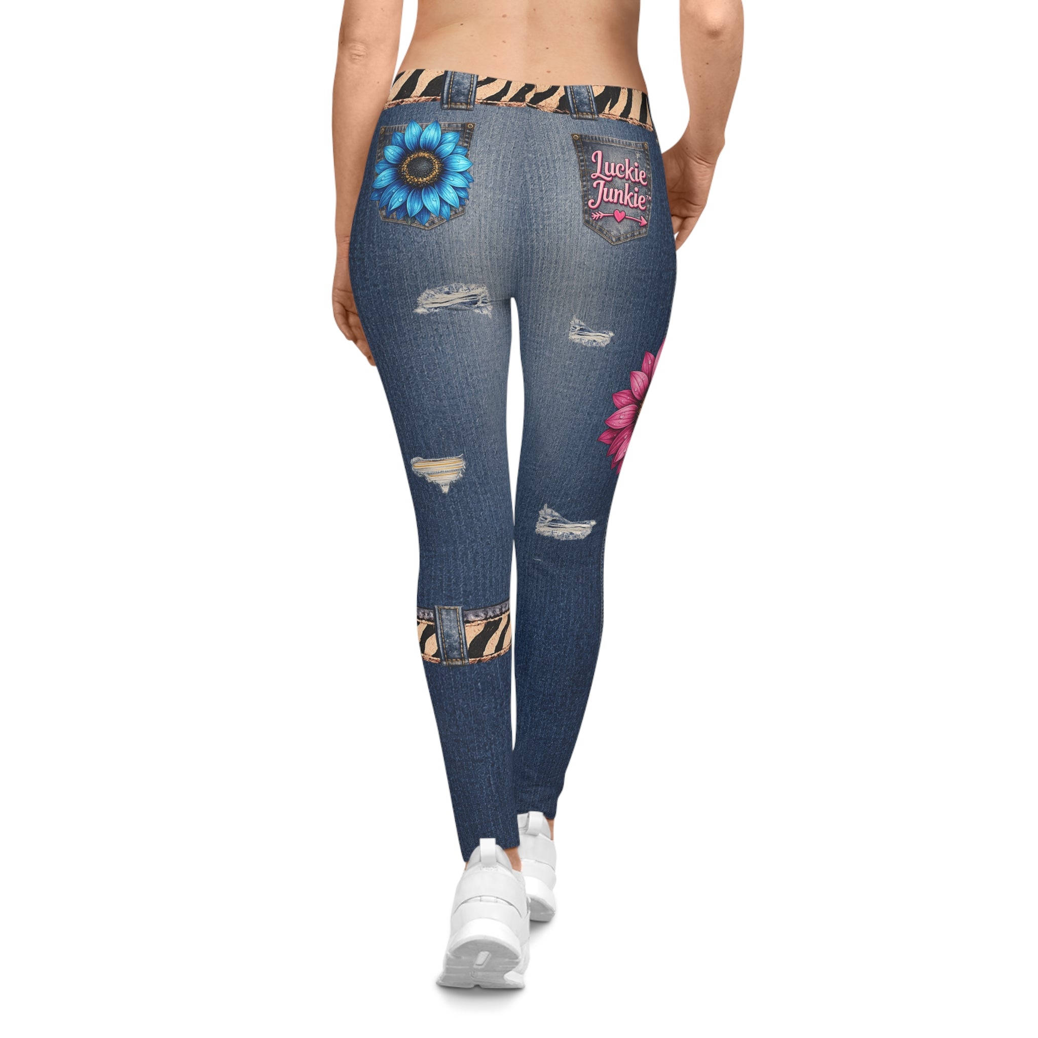 Luckie Junkie™ Vintage Denim Art Stretch Leggings