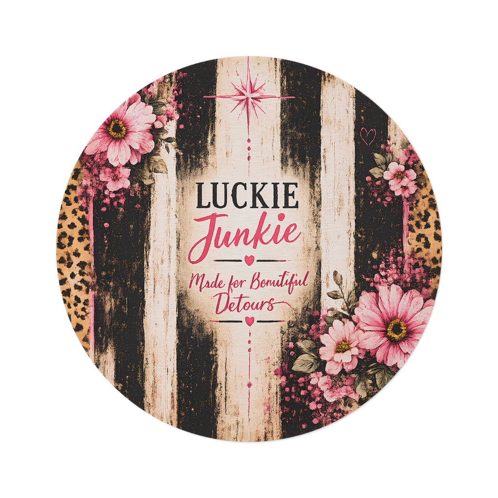 Luckie Junkie Beautiful Detours Round Statement Rug