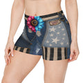 Luckie Junkie™ Patchwork Denim Yoga & Lifestyle Shorts