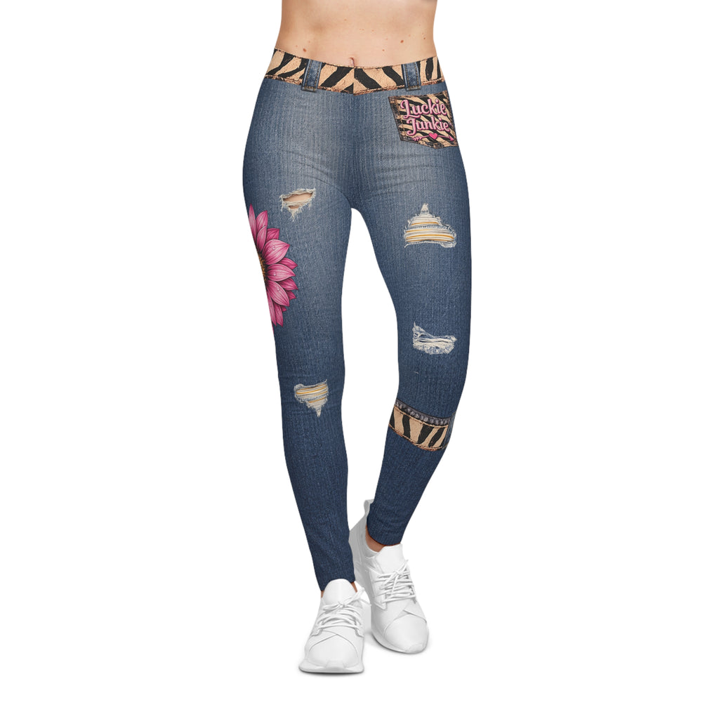 Luckie Junkie™ Vintage Denim Art Stretch Leggings
