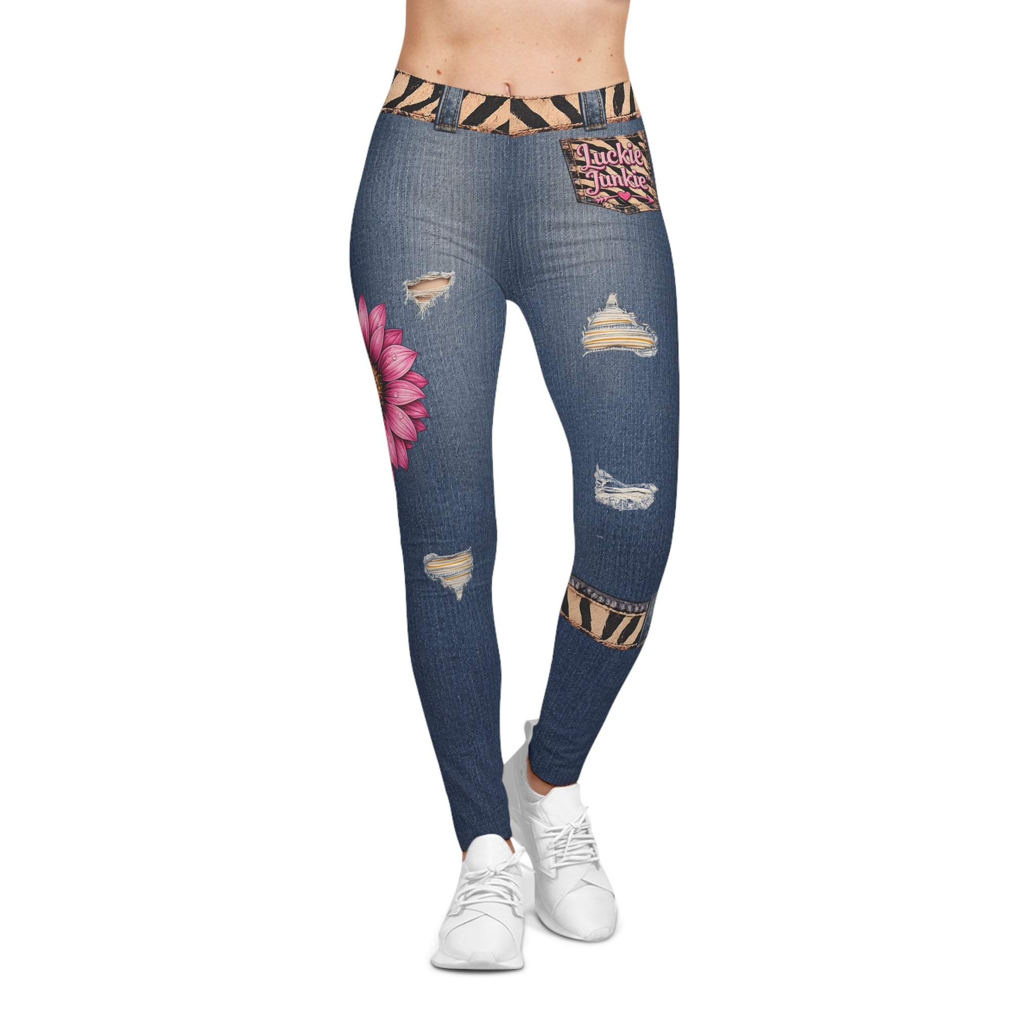 Luckie Junkie™ Vintage Denim Art Stretch Leggings