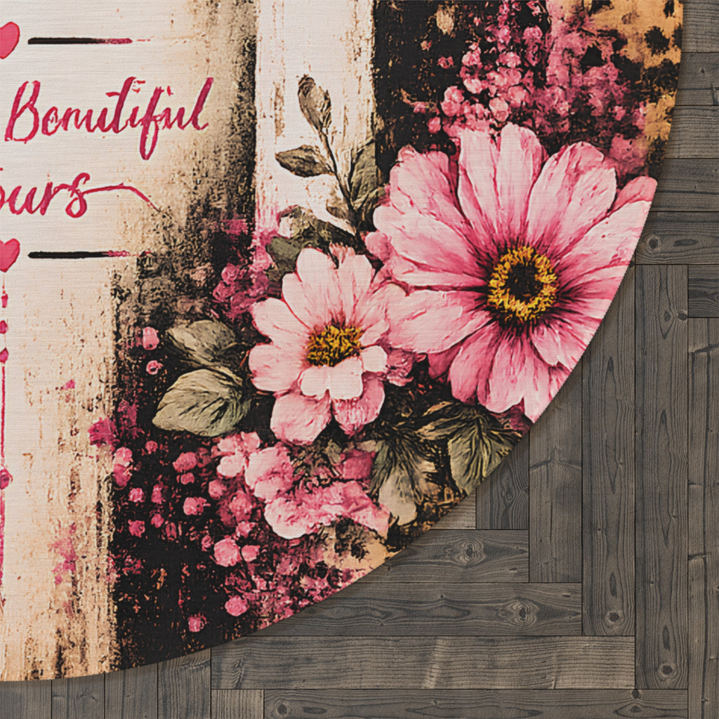 Luckie Junkie Beautiful Detours Round Statement Rug