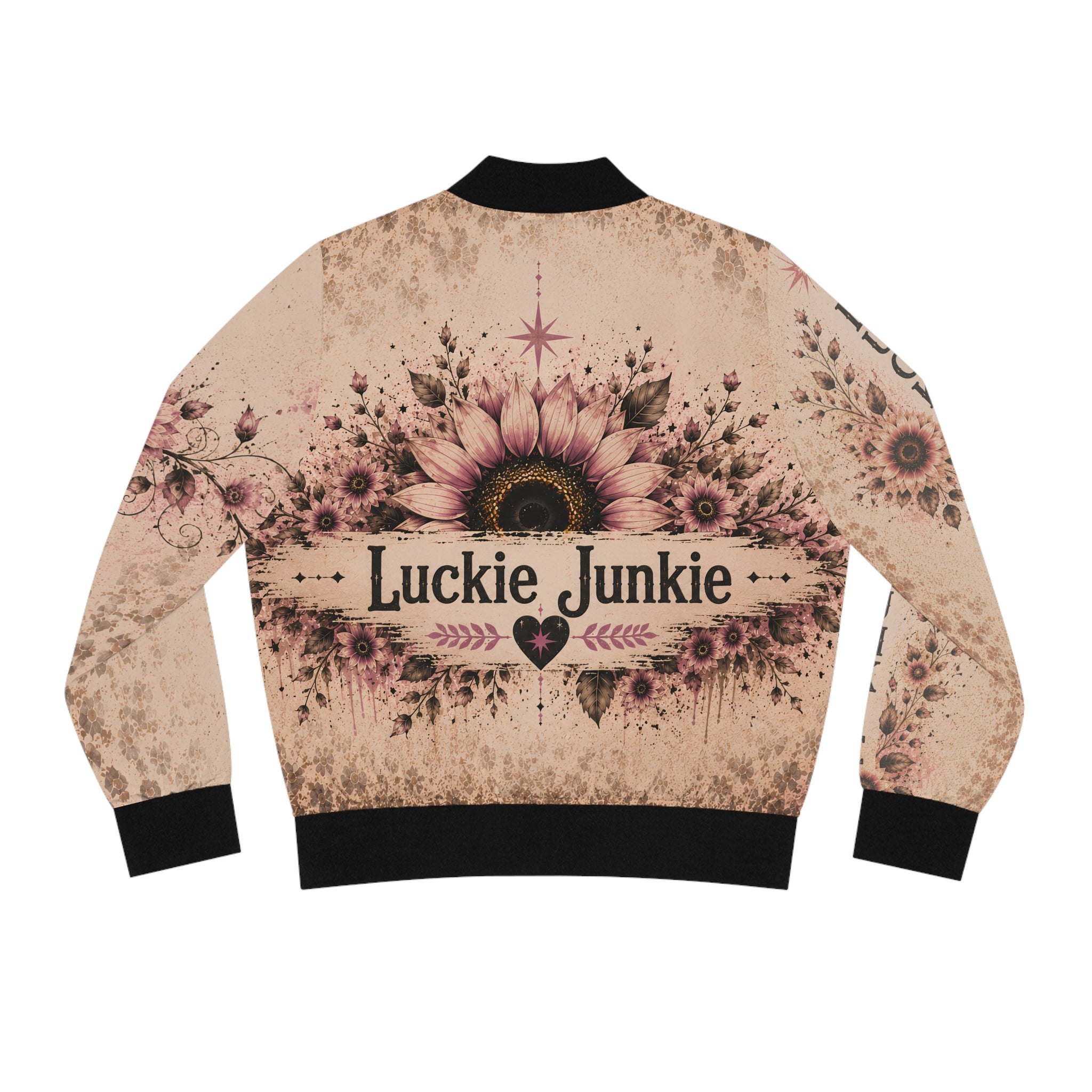Luckie Junkie™ Dusty Leopard Bomber Jacket | Vintage Boho Travel Jacket