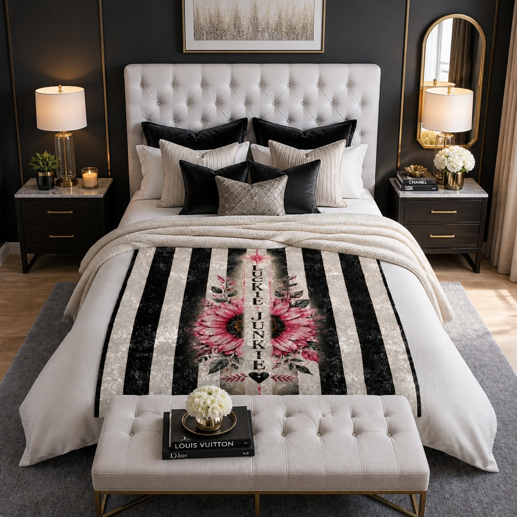 Luckie Junkie™ Vintage Sunflower Crushed Velvet Blanket