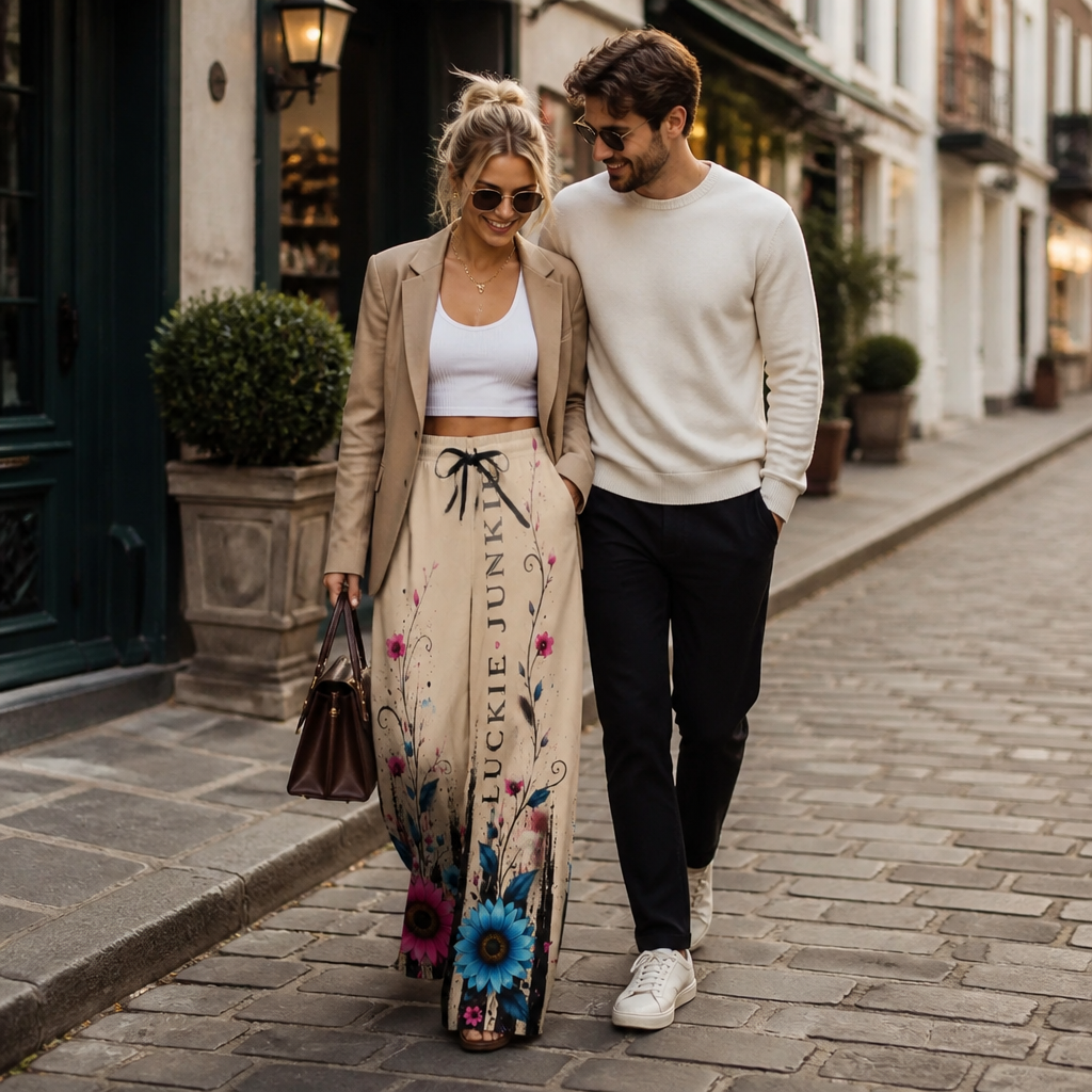 Luckie Junkie® Bloom & Roam Wide-Leg Lounge Pants