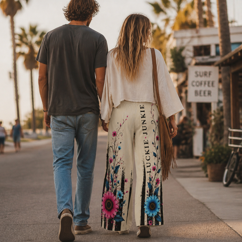 Luckie Junkie® Bloom & Roam Wide-Leg Lounge Pants