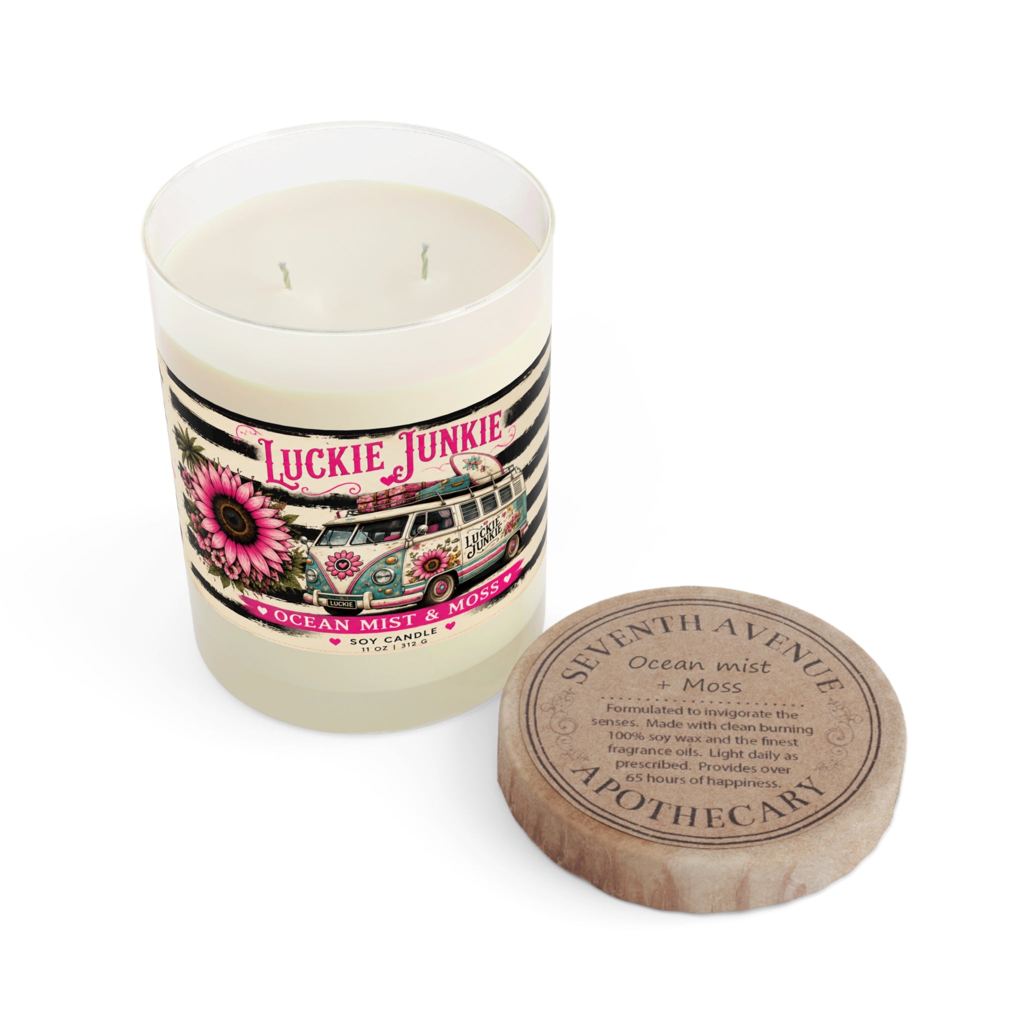 Luckie Junkie™ Ocean Mist & Moss Soy Candle
