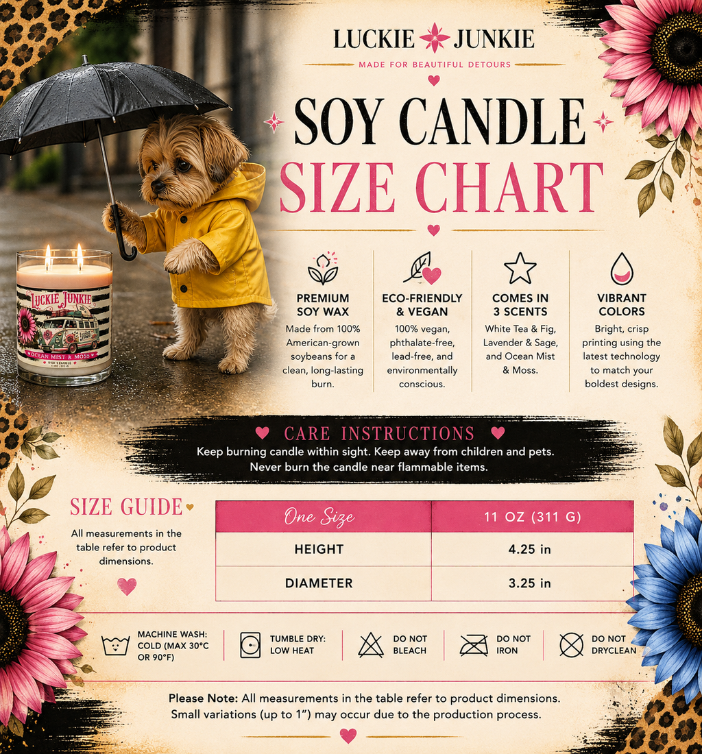 Luckie Junkie™ Ocean Mist & Moss Soy Candle