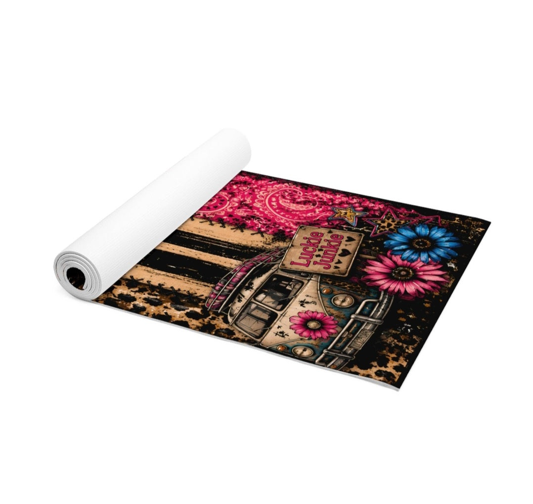 Luckie Junkie™  Floral Paisley Foam Yoga Mat | Exercise Mat