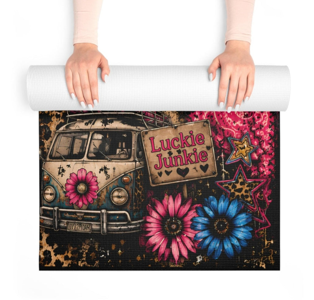 Luckie Junkie™  Floral Paisley Foam Yoga Mat | Exercise Mat