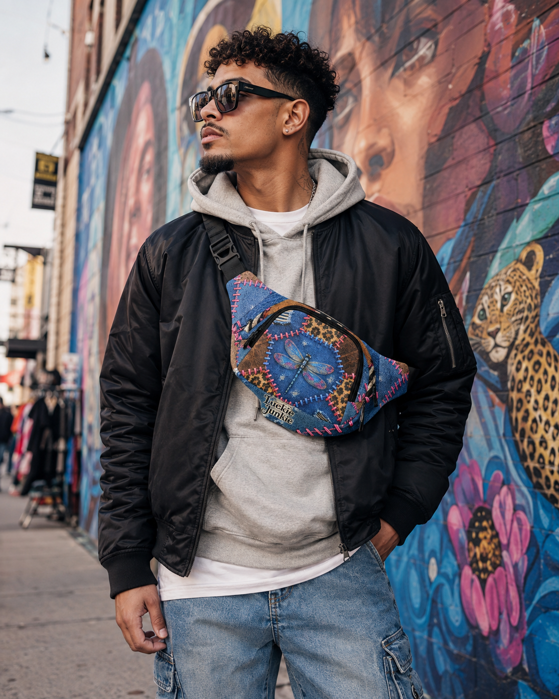 Luckie Junkie™ Dragonfly Patchwork Fanny Bag