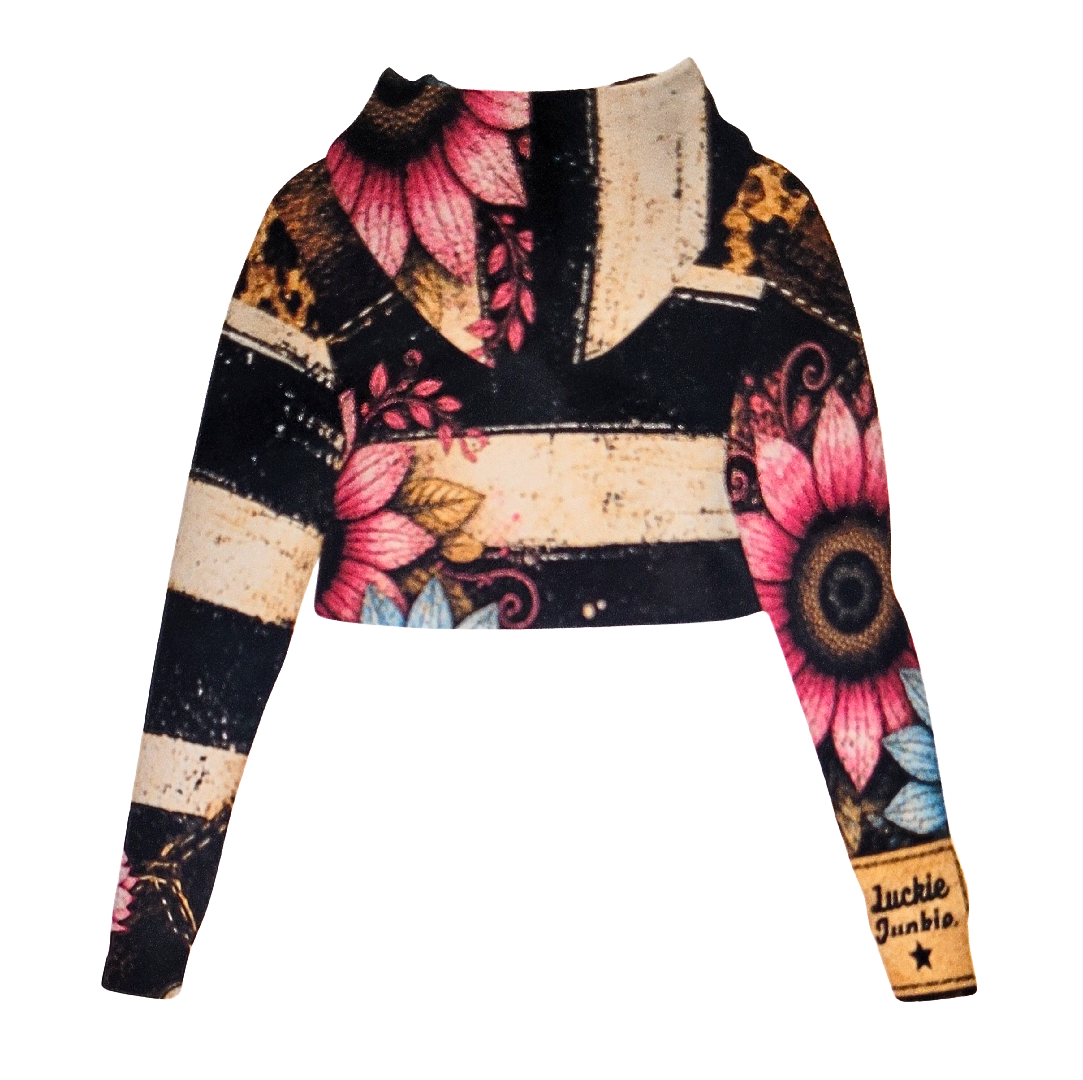 Luckie Junkie™ Wildflower Aviator Cropped Hoodie.