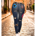 Luckie Junkie™ Vintage Denim Art Stretch Leggings