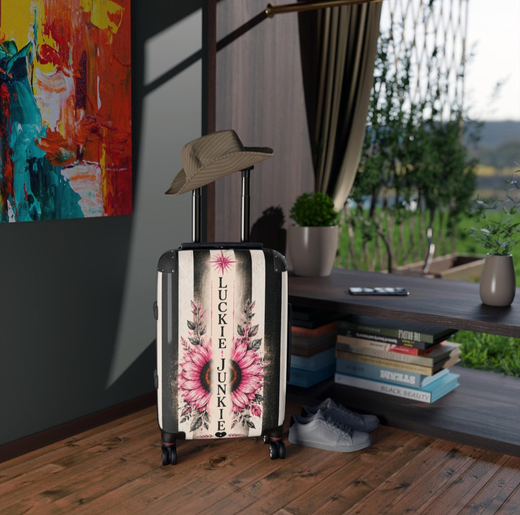 Luckie Junkie "Beautiful Detours" Vintage Floral Carry-On Suitcase