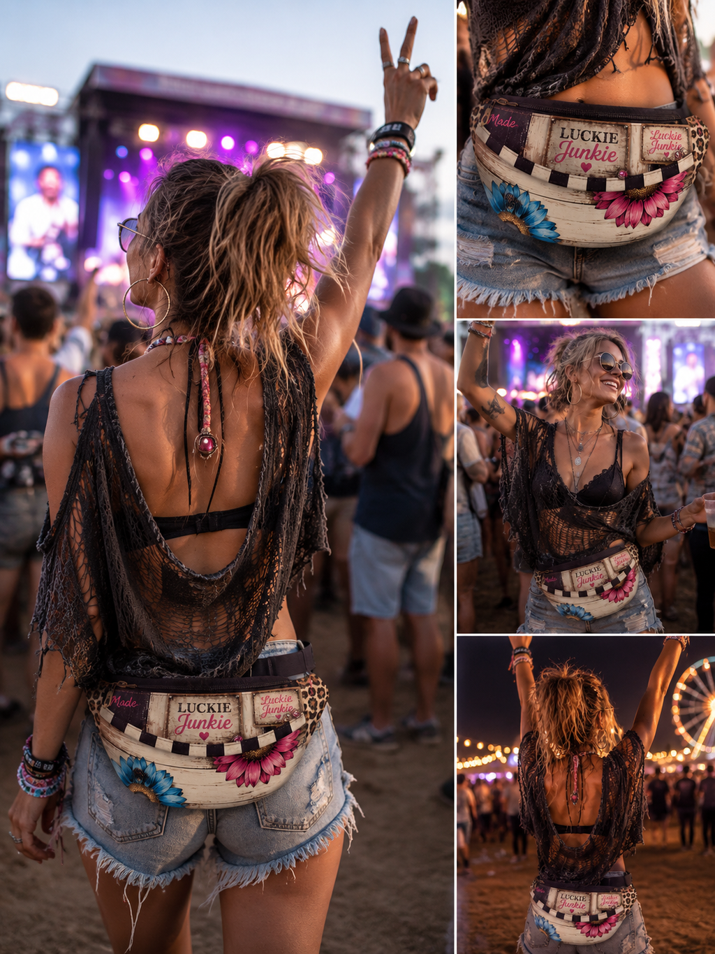 Luckie Junkie™ Detour Belt Bag | Vintage Boho Festival Crossbody