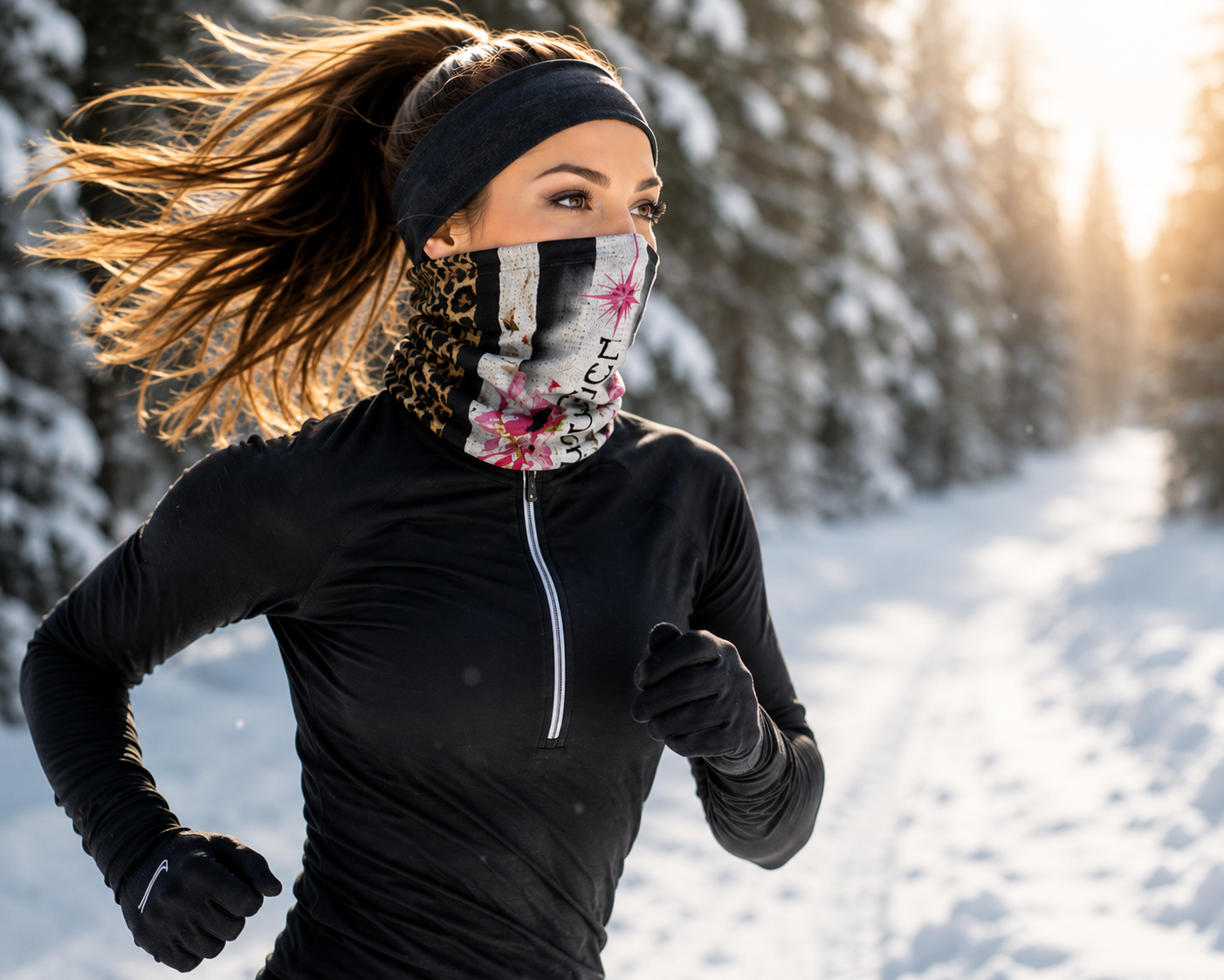 Luckie Junkie™ Rustic Leopard Fleece-Like Neck Gaiter