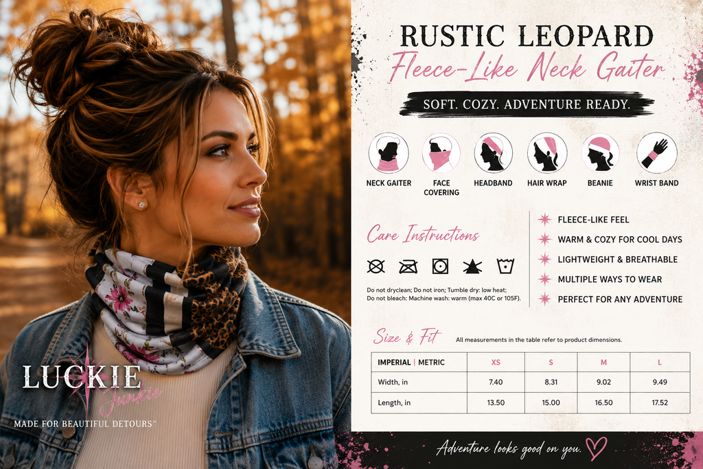 Luckie Junkie™ Rustic Leopard Fleece-Like Neck Gaiter
