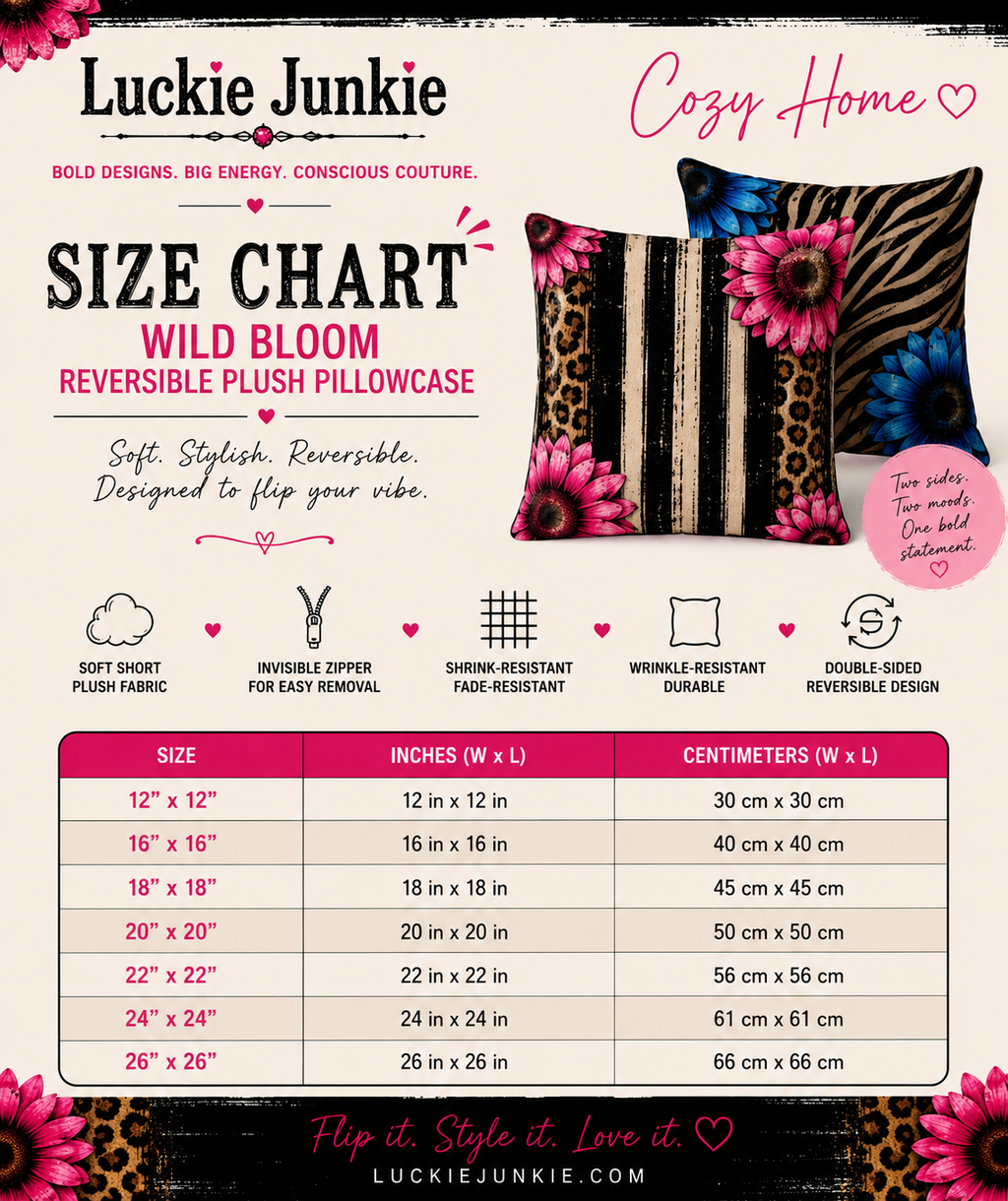 Wild Bloom Reversible Plush Pillowcase