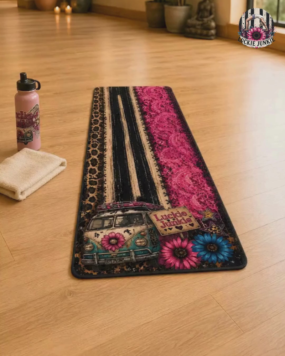 Luckie Junkie™  Floral Paisley Foam Yoga Mat | Exercise Mat