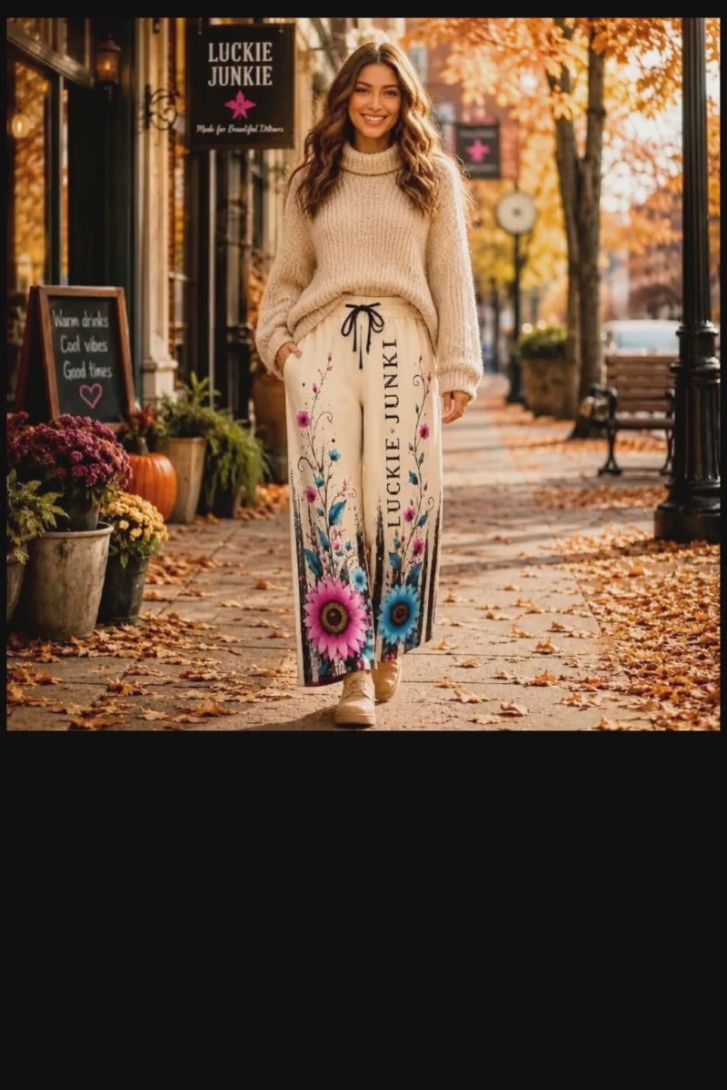 Luckie Junkie® Bloom & Roam Wide-Leg Lounge Pants
