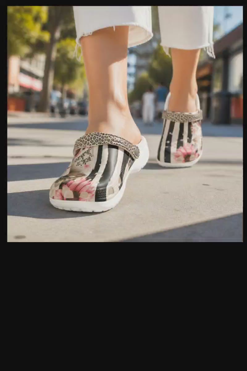 Luckie Junkie™ Boho Sunflower Stripe Slip On Rubber Shoes  Made for Beautiful Detours