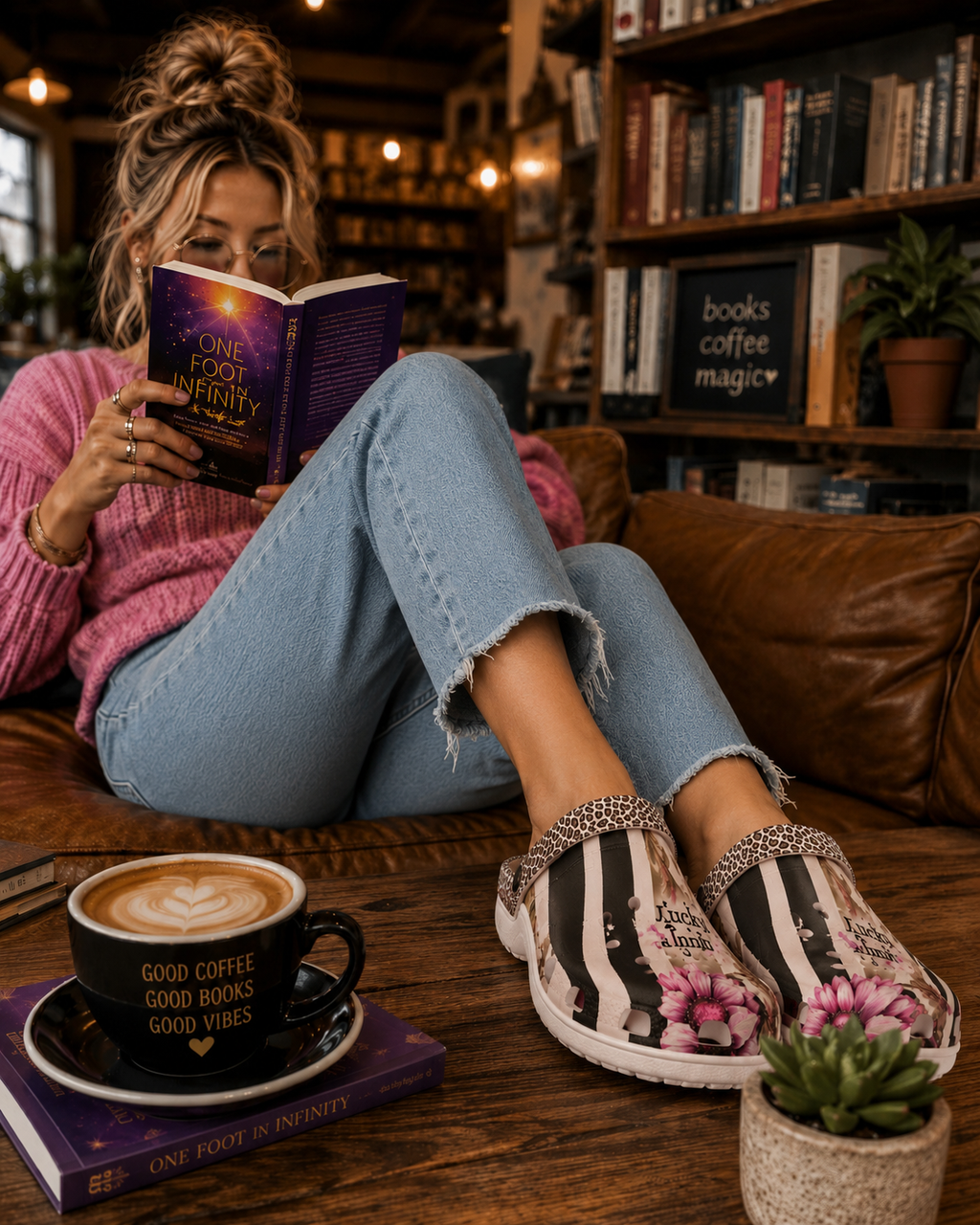 Luckie Junkie™ Boho Sunflower Stripe Slip On Rubber Shoes  Made for Beautiful Detours