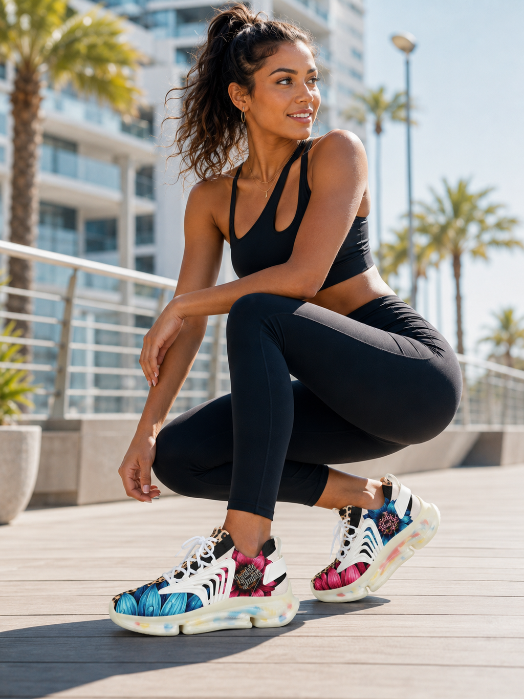 Luckie Junkie™ Electric Bloom Women’s Mesh Running Shoes