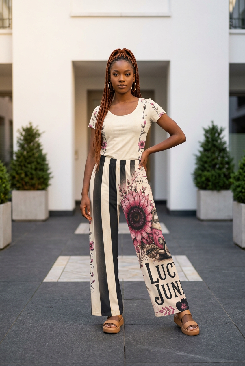 Luckie Junkie™  Boho Floral Travel Leggings | Yoga Pants