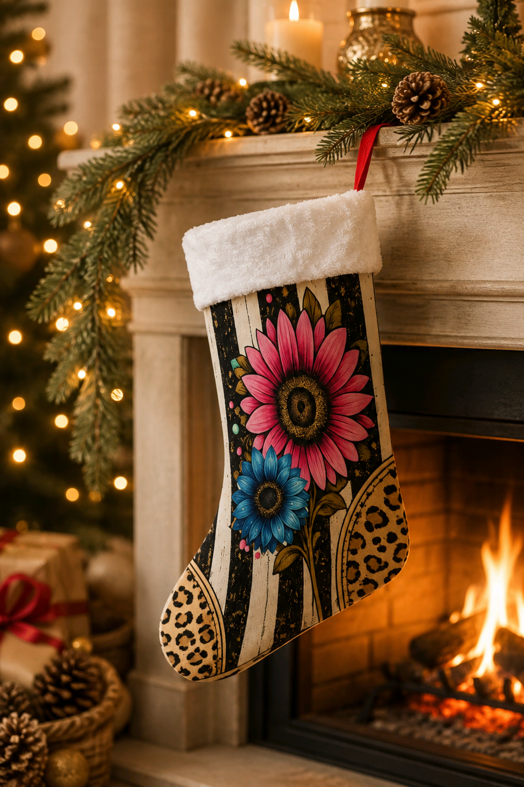 Boho Christmas Stocking