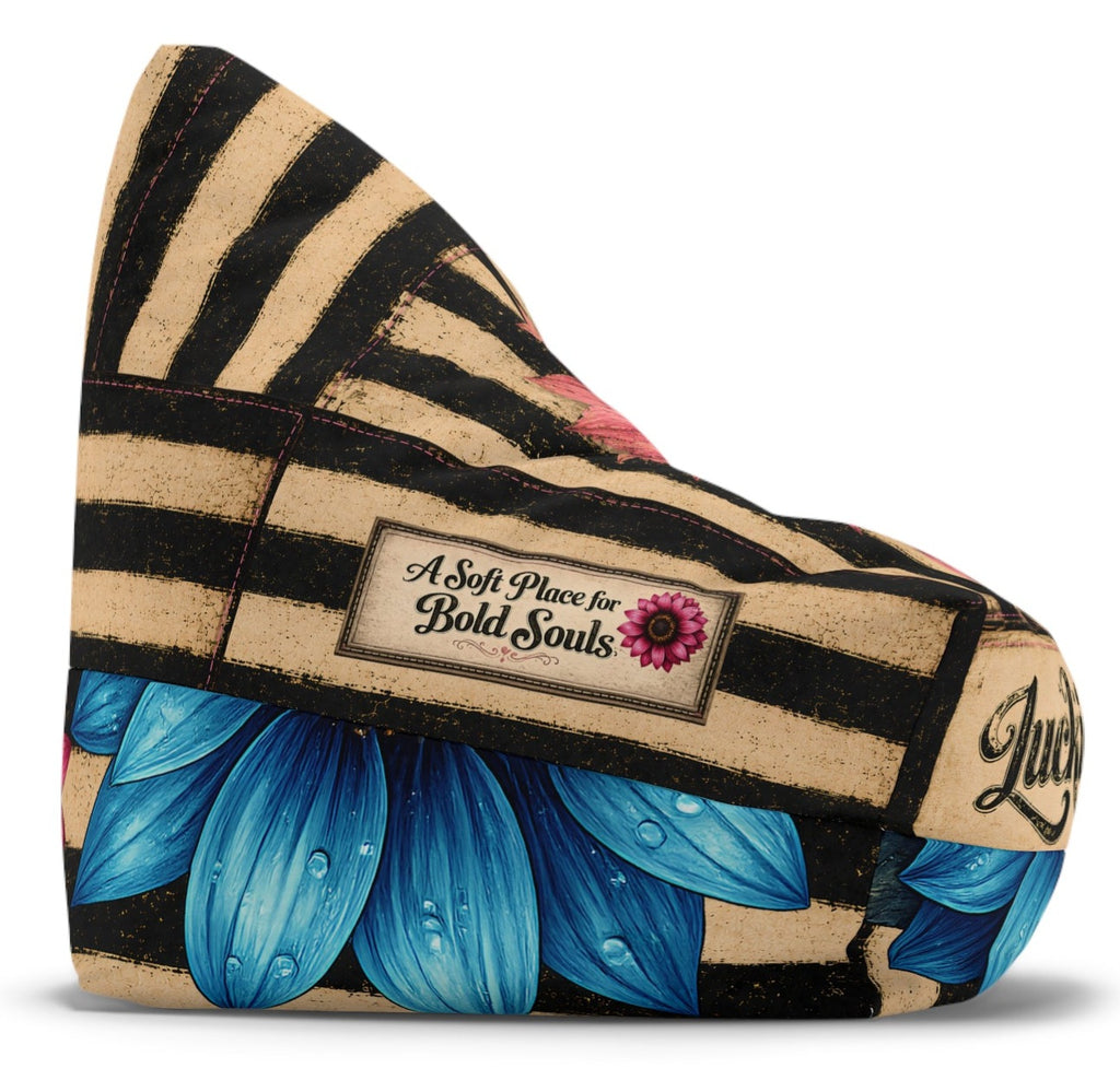 Luckie Junkie™ Bold Souls Boho Bean Bag Chair Cover | Statement Floor Lounger