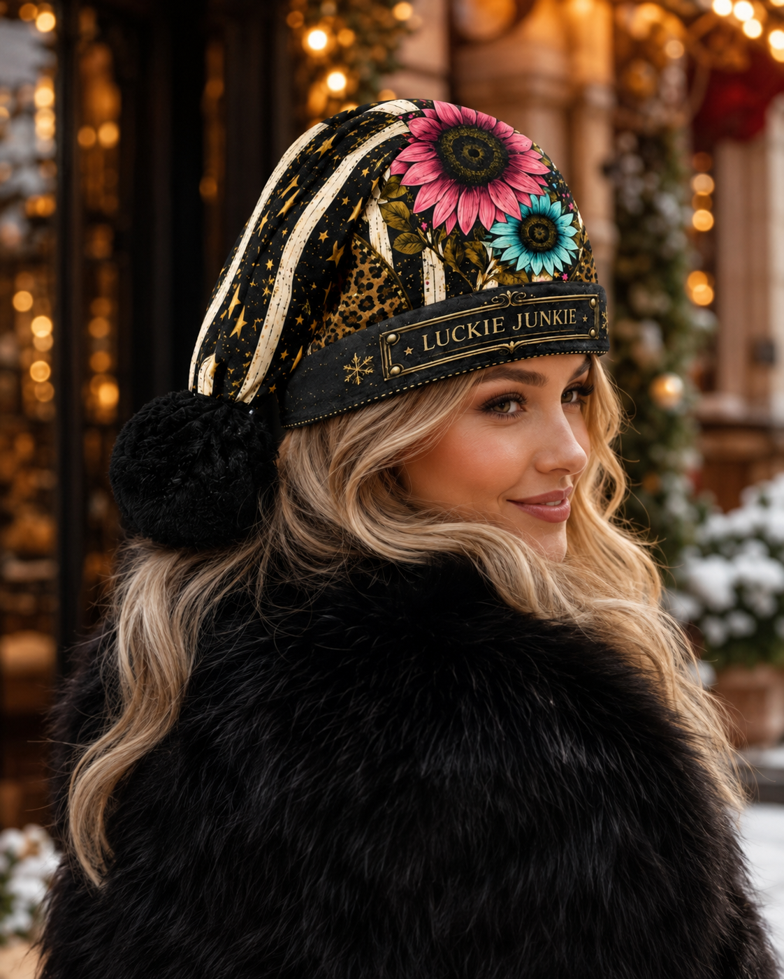 Vintage Boho Santa Hat