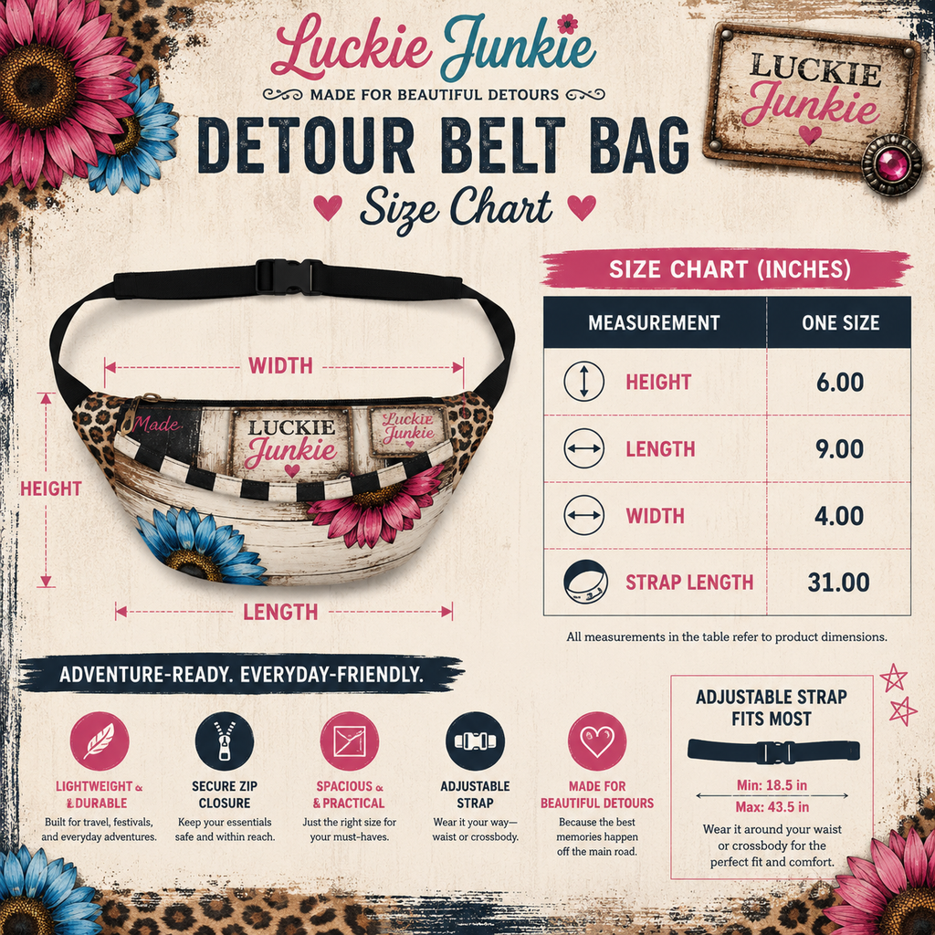 Luckie Junkie™ Detour Belt Bag | Vintage Boho Festival Crossbody