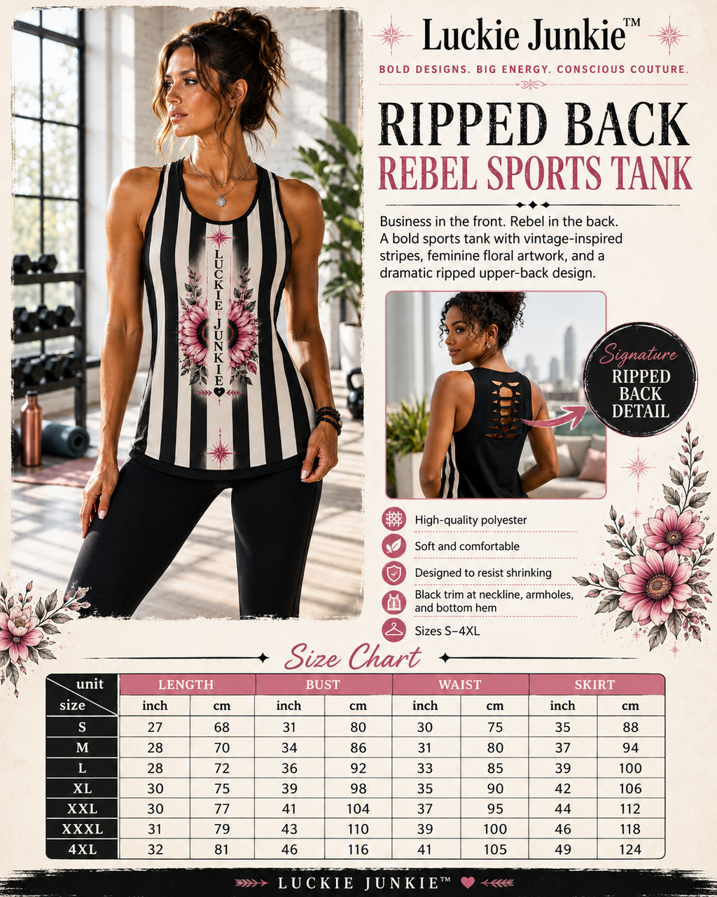 Ripped Back Rebel Sports Tank