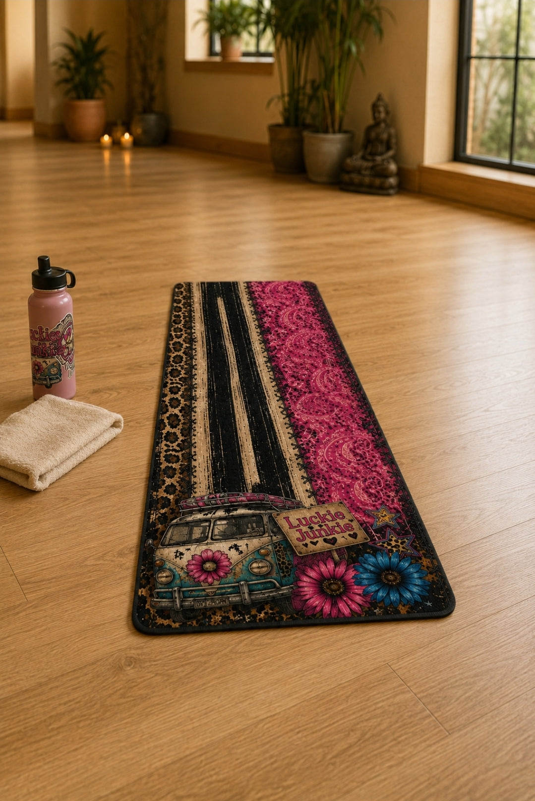 Luckie Junkie™  Floral Paisley Foam Yoga Mat | Exercise Mat